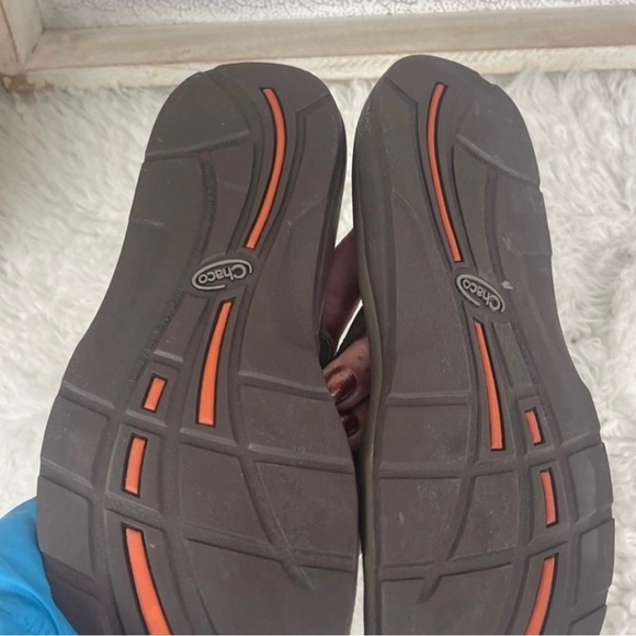 Chaco Intersect Flip Flops Striped Rust NIB Size 7 - Picture 5 of 6